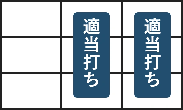 中・右は適当打ちでよい